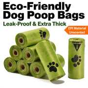 Eco-Friendly Dog Poop Bags Leak-Proof Extra Thick EPI Material Unscented Pet Waste Bags for Dog Walking Outdoor