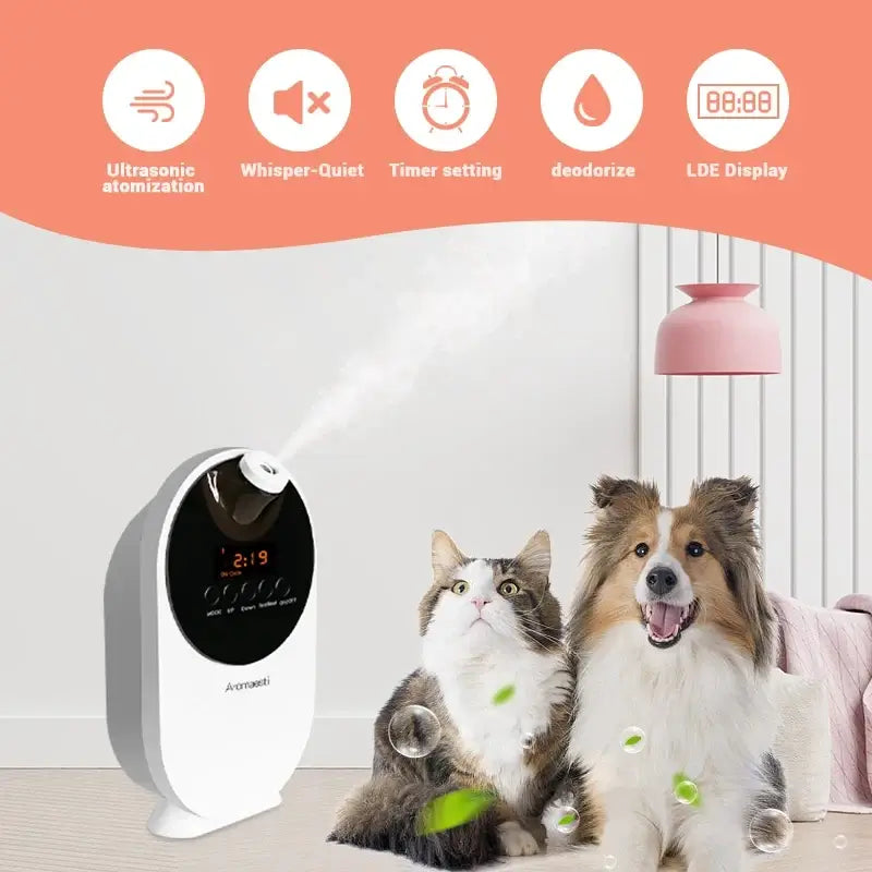 Intelligent Waterless Electric Pet Deodorizer Aromatherapy Diffuser 500ml Ultrasonic App-Controlled Home Use Air Purifier Liquid