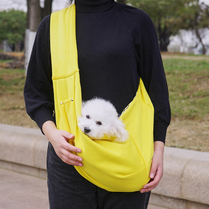 in stock new polyester pet diagonal bag with pocket capacity of 15kg inside out diagonal dog cat bag