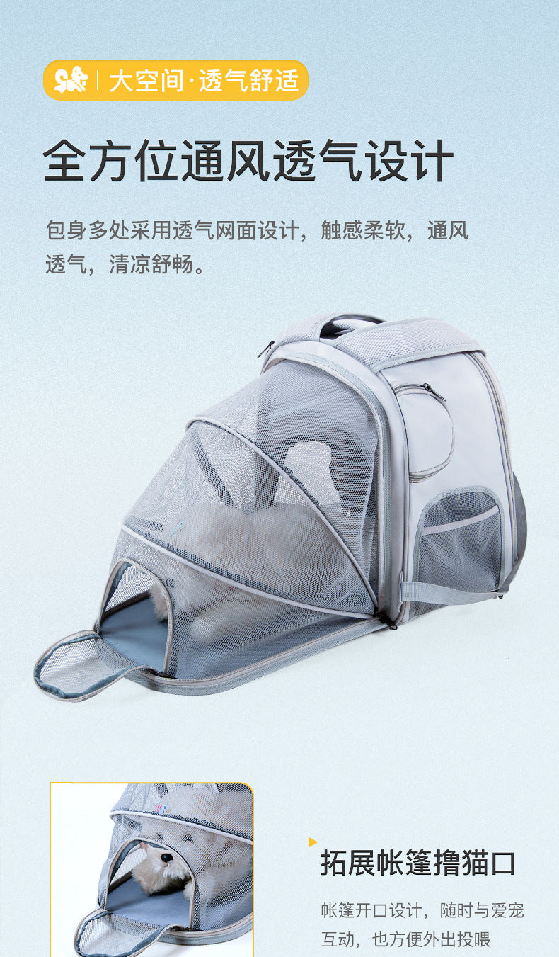 Summer Breathable Mesh Pet Carrier Bag, Portable Cat Carrier with Opening, Small Dog Backpack Manufacturer Wholesale
