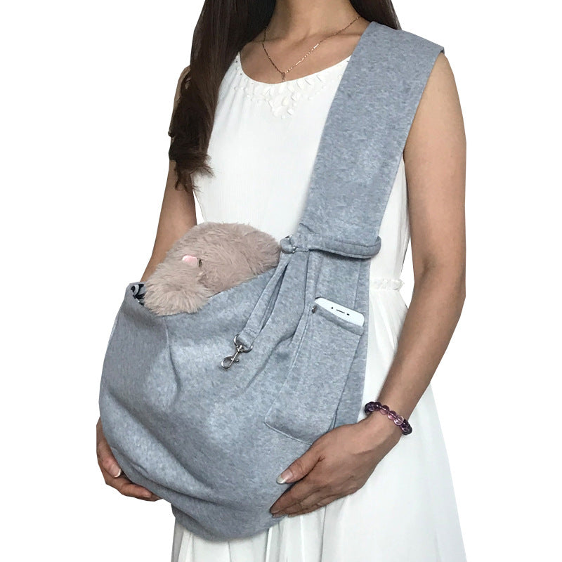 in stock new polyester pet diagonal bag with pocket capacity of 15kg inside out diagonal dog cat bag