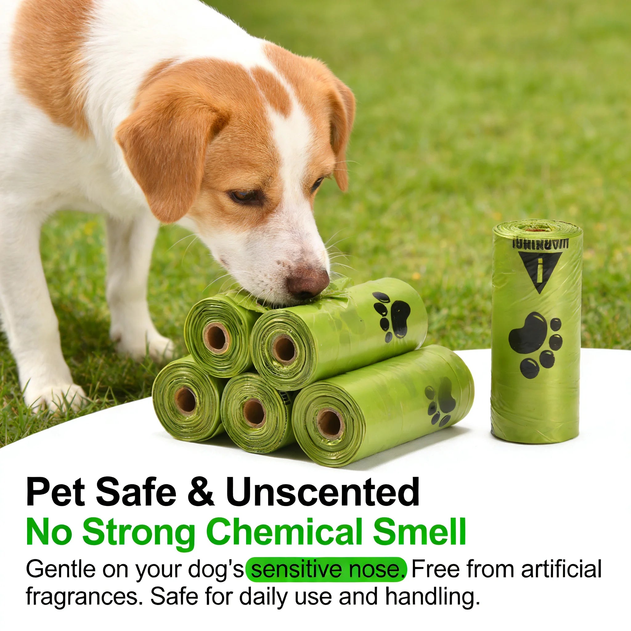 Eco-Friendly Dog Poop Bags Leak-Proof Extra Thick EPI Material Unscented Pet Waste Bags for Dog Walking Outdoor