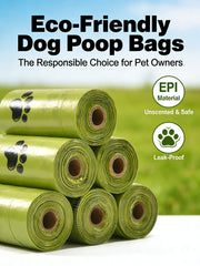 Eco-Friendly Dog Poop Bags Leak-Proof Extra Thick EPI Material Unscented Pet Waste Bags for Dog Walking Outdoor