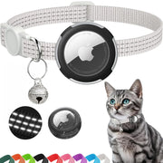 Airtag Cat Collar Breakaway, Reflective Kitten Collar with Air Tag Case and Bell for Girl Boy Cats, 0.4 In in Width Lightweight
