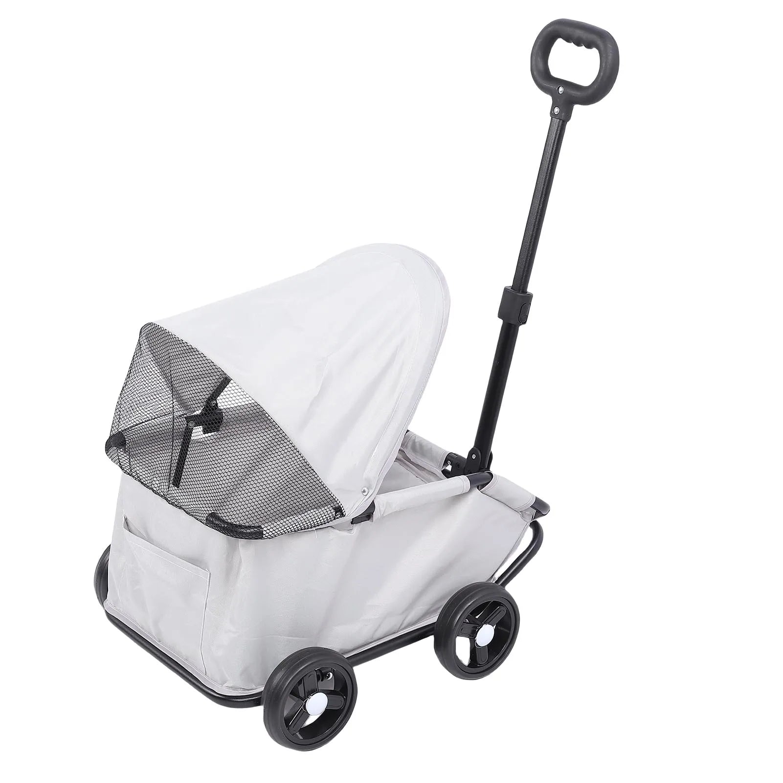 Multifunctional Pet Stroller with Canopy 4 Wheels Foldable Pet Strolling Cart for Small Dogs Cats Lightweight Easy Assembly