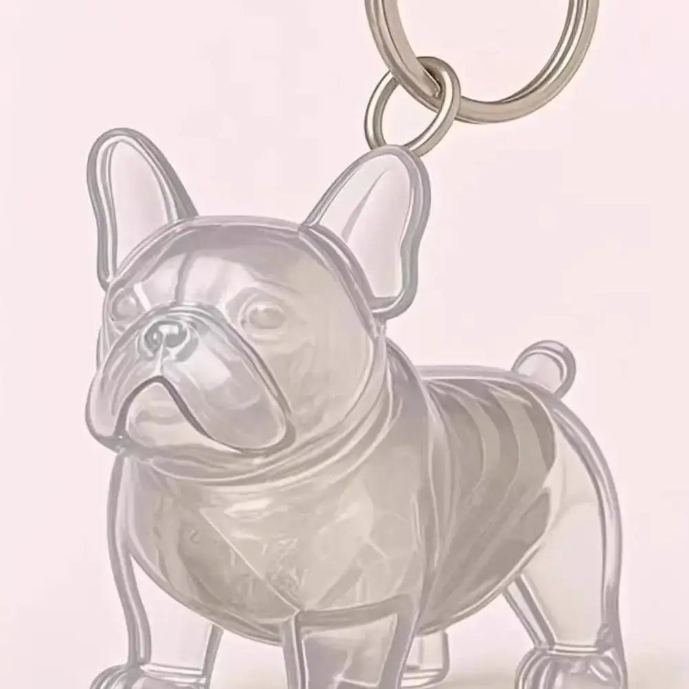 Clear Pet Hair Keychain Cute Dog Fur Keepsake Holder Creative Transparent Pet Hair Memorial Collection Pendant For Dog/Cat