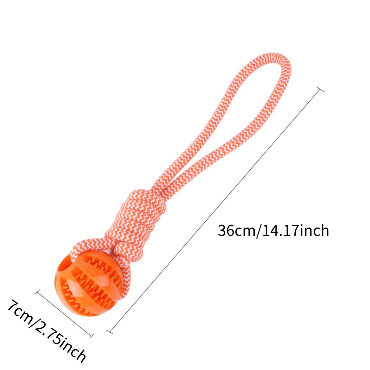 Pet Toy Dog Bite-Resistant Cotton Rope Hand-Held Treat Ball for Teeth Cleaning and Training, Interactive Educational Toy Ball