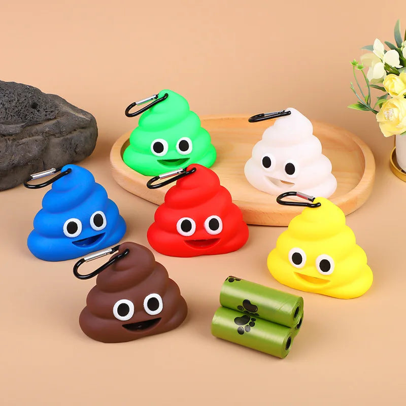 Accessoires pour animaux de compagnie - Distributeur de sacs poubelle. Sac hygiénique dégradable portable pour chiens et boîte de rangement pour excréments de chats et de chiens pour les sorties