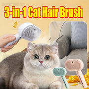ペットスプレーヘアコーム プロフェッショナル電動ヘアストレートナーコームブラシ 猫用ペットマッサージコーム スチームブラシ ヘアケア用