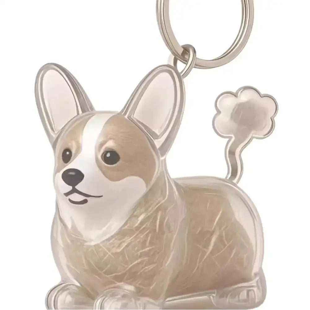 Clear Pet Hair Keychain Cute Dog Fur Keepsake Holder Creative Transparent Pet Hair Memorial Collection Pendant For Dog/Cat