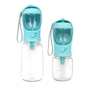 Tragbare Hunde Katzen Wasserflasche mit Futter- und Wasserbehälter für Welpen, Hunde, Futterspender, Futternapf für Unterwegs, Haustierbedarf