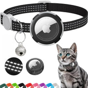 Airtag Cat Collar Breakaway, Reflective Kitten Collar with Air Tag Case and Bell for Girl Boy Cats, 0.4 In in Width Lightweight