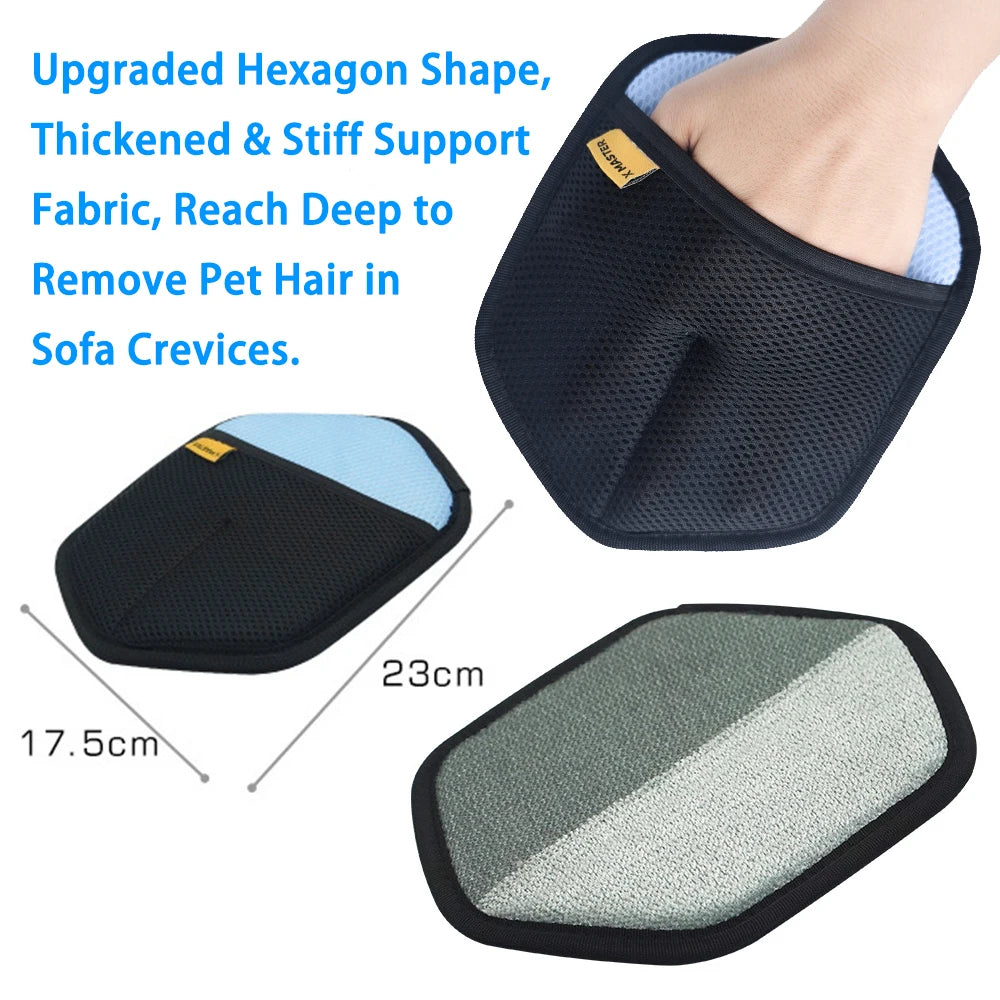 Pet Static Hair Removal Gloves Reusable Tool Washable Upgrade Edition Large Grooming Beauty Carpet Dog Cat Fur Supply Sofa Cloth