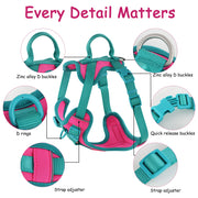 Splicing Colors Breathable for Medium No Pull Dog Harness for Large Small Dogs Adjustable Chest Strap Dog Harness Personalized