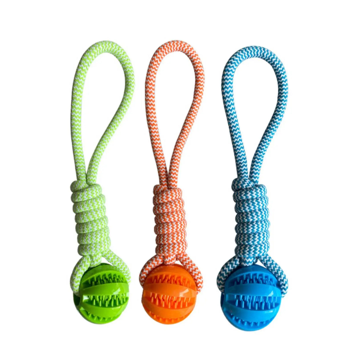 Pet Toy Dog Bite-Resistant Cotton Rope Hand-Held Treat Ball for Teeth Cleaning and Training, Interactive Educational Toy Ball
