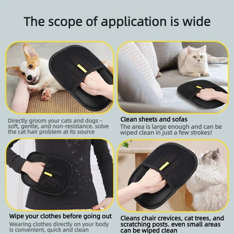Pet Static Hair Removal Gloves Reusable Tool Washable Upgrade Edition Large Grooming Beauty Carpet Dog Cat Fur Supply Sofa Cloth