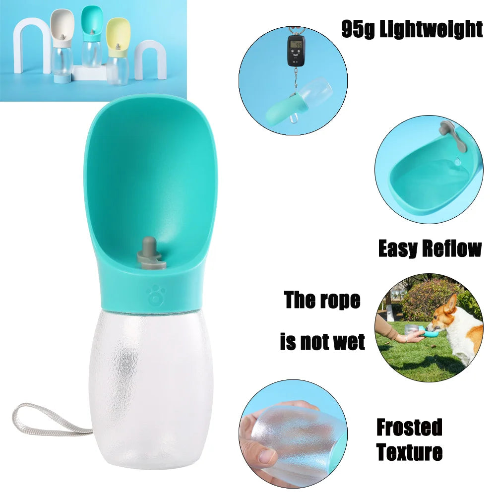 Bouteille d'eau pour chien 300ML Gamelle pour chiot pour petits et moyens chiens et chats Randonnée Mangeoire portable pour chat Accessoires Golden Retriever