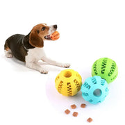 Balle de jouet pour chien, balle non toxique résistante aux morsures pour chiens et chiots, balle à friandises et à mâcher pour le nettoyage des dents des animaux de compagnie
