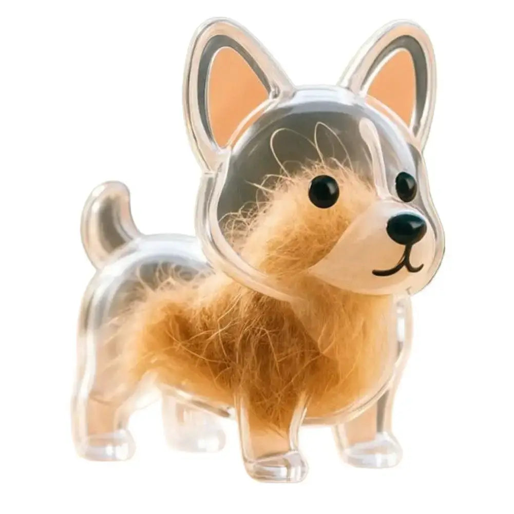 Clear Pet Hair Keychain Cute Dog Fur Keepsake Holder Creative Transparent Pet Hair Memorial Collection Pendant For Dog/Cat