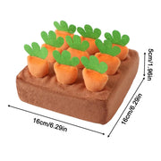 Dog Snuffle Mat Interactive Feeding Puzzle Game with Removable Carrots for Puppy Mental Stimulation Training Mat Slow Feeder