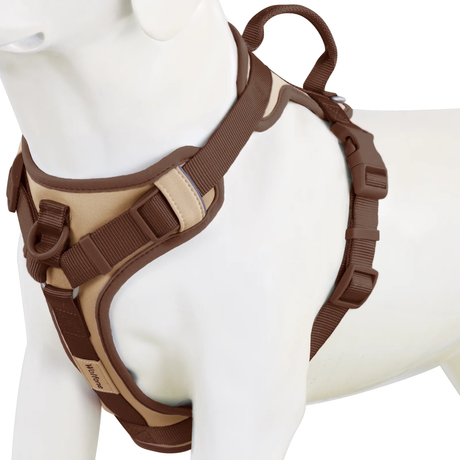 New Chocolate Color Luxury Dog Harness No Pull for Large Small Dogs Adjustable Chest Strap Dog Harness Personalized
