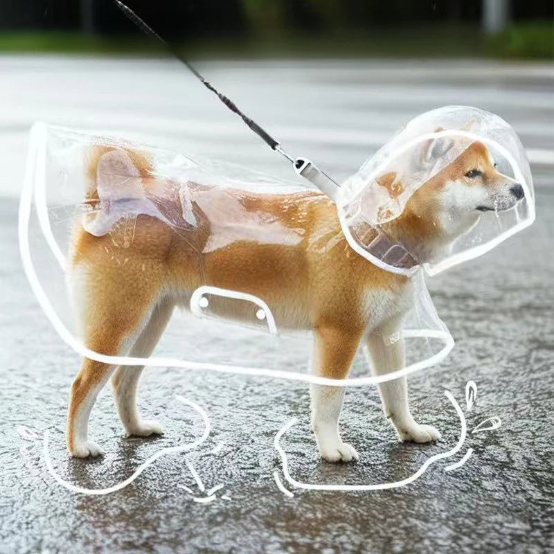 XS/8XL ペット用レインコート 透明な犬用レインコート 防水・防風ペット衣類 大型犬用ペット犬コスチューム