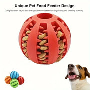 Balle de jouet pour chien, balle non toxique résistante aux morsures pour chiens et chiots, balle à friandises et à mâcher pour le nettoyage des dents des animaux de compagnie
