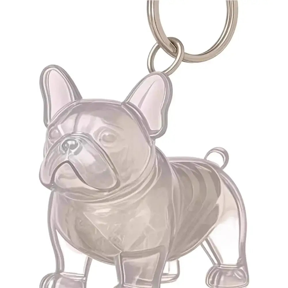 Clear Pet Hair Keychain Cute Dog Fur Keepsake Holder Creative Transparent Pet Hair Memorial Collection Pendant For Dog/Cat
