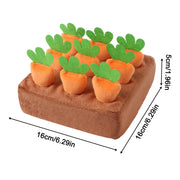 Dog Snuffle Mat Interactive Feeding Puzzle Game with Removable Carrots for Puppy Mental Stimulation Training Mat Slow Feeder