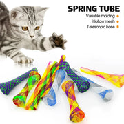 colorful cat spring toys cat paw grinding and biting interactive toys indoor cats can enjoy themselves and relieve boredom