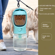 Tragbare Hunde Katzen Wasserflasche mit Futter- und Wasserbehälter für Welpen, Hunde, Futterspender, Futternapf für Unterwegs, Haustierbedarf